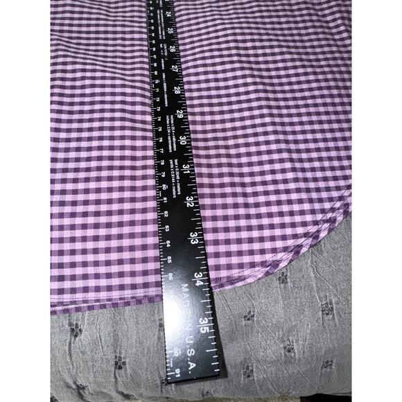 David Donahue Men's XXL Purple Check Long Sleeve Button Up Shirt - Picture 7 of 8